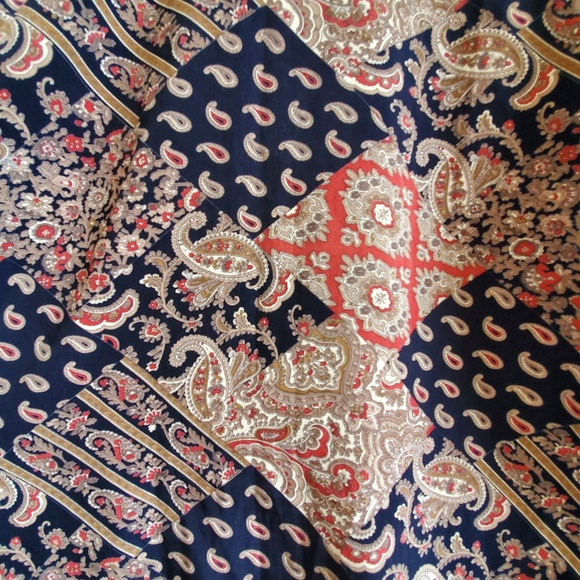 Vintage Collared  TAK paisley pattern, patch work like shirt XL - Picture 8 of 8